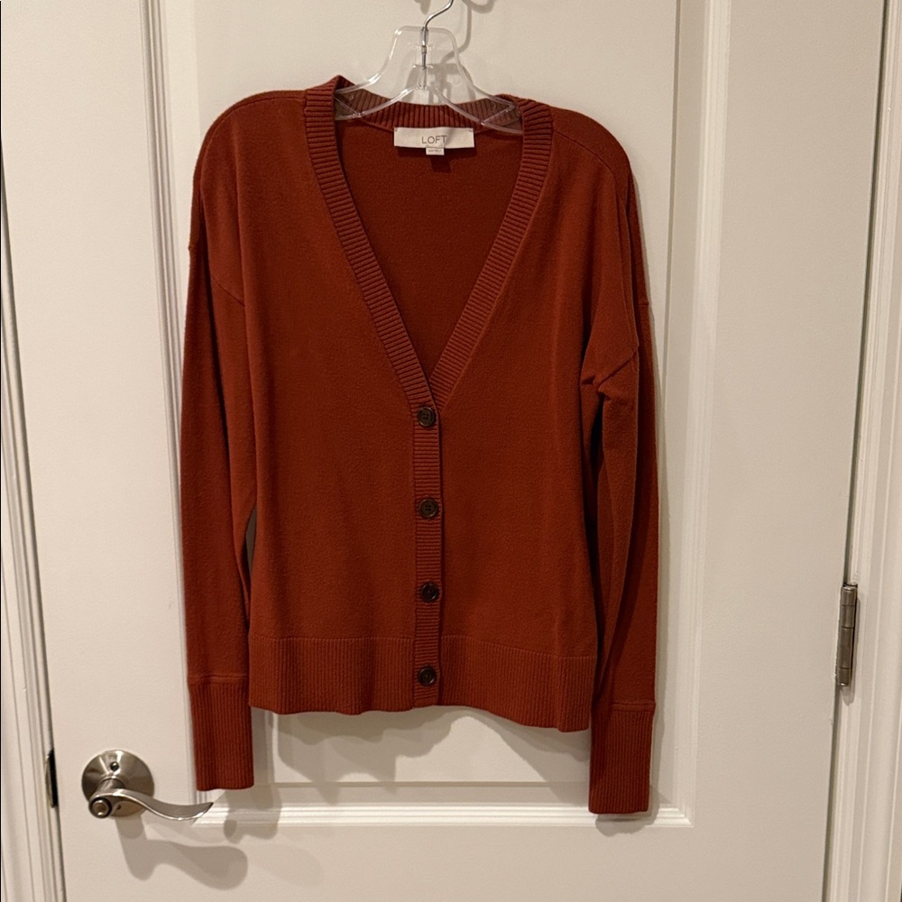 LOFT Women's Warm Brown Cardigan